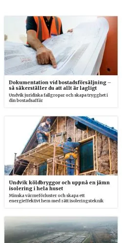 Anteprima del sito nyabyggnader.se, media di Svezia per articoli sponsorizzati