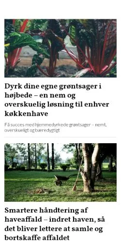 Forhåndsvisning af nygartner.dk, medie fra Danmark til sponsorerede artikler