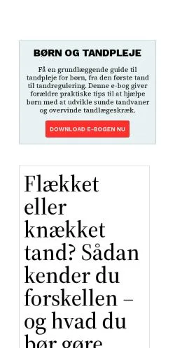 Anteprima del sito nytandlaege.dk, media di Danimarca per articoli sponsorizzati