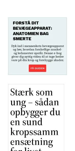 Förhandsvisning av webbplatsen omfysioterapi.dk, medium i Danmark för sponsrade artiklar