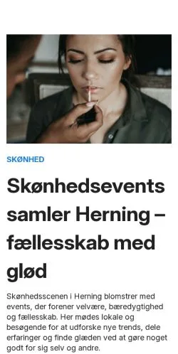 Preview of the omherning.dk website, a media outlet in Denmark for sponsored articles