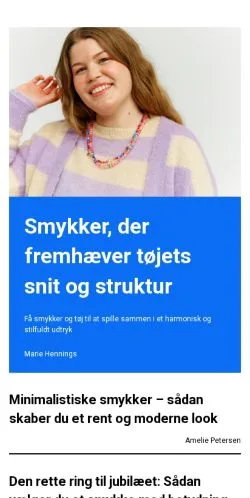 Anteprima del sito omsmykker.dk, media di Danimarca per articoli sponsorizzati