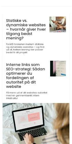 Vista previa del sitio optimalonline.dk, medio de Dinamarca para artículos patrocinados