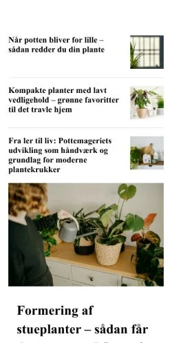 Anteprima del sito planteglad.dk, media di Danimarca per articoli sponsorizzati
