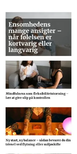 Anteprima del sito psykologsnak.dk, media di Danimarca per articoli sponsorizzati