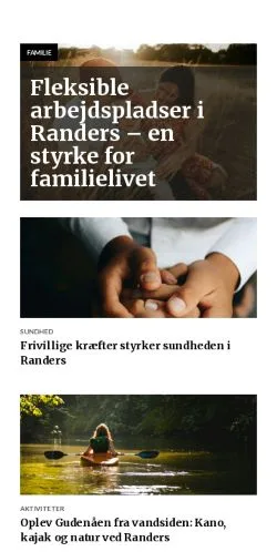 Anteprima del sito randersguiden.dk, media di Danimarca per articoli sponsorizzati