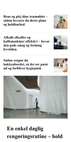 Vista previa del sitio reneguides.dk, medio de Dinamarca para artículos patrocinados