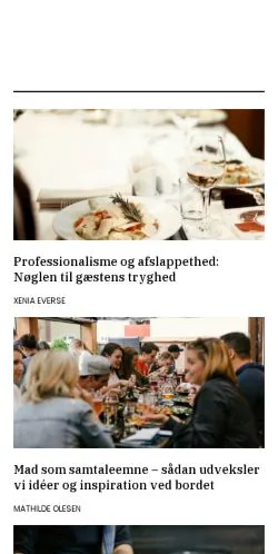 Förhandsvisning av webbplatsen restaurantmenu.dk, medium i Danmark för sponsrade artiklar