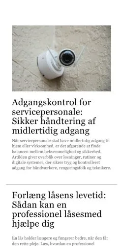 Aperçu du site sikringstips.dk, média de Danemark pour articles sponsorisés