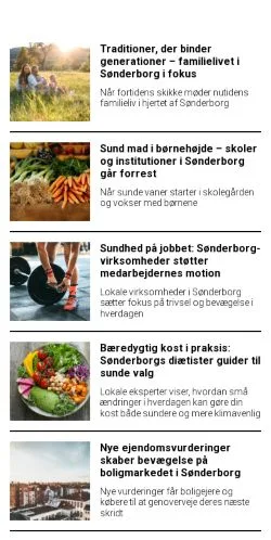 Anteprima del sito soenderborgavisen.dk, media di Danimarca per articoli sponsorizzati