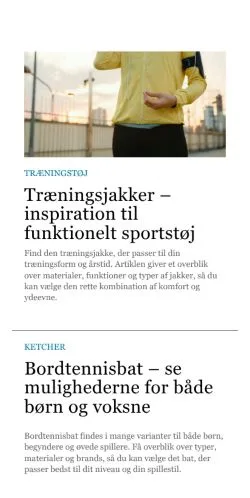 Anteprima del sito sportsliga.dk, media di Danimarca per articoli sponsorizzati
