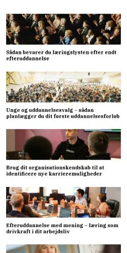 Aperçu du site uddannelsestid.dk, média de Danemark pour articles sponsorisés