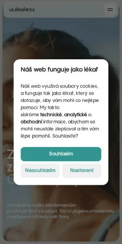 Anteprima del sito uLékaře.cz, media di Cechia per articoli sponsorizzati