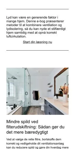 スポンサード記事向けのデンマークメディア、ventilationsarbejde.dkのサイトプレビュー