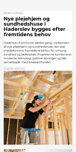 Preview of the voreshaderslev.dk website, a media outlet in Denmark for sponsored articles