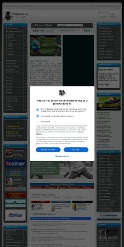 Podgląd witryny Fotballen, medium z kraju Norwegia do artykułów sponsorowanych