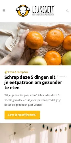Vorschau der Website Leukegeit, Medium aus Niederlande für gesponserte Artikel