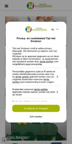 스폰서 기사용 네덜란드 매체 Tijd Met Kinderen 사이트 미리보기