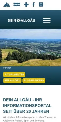 Podgląd witryny Dein Allgäu, medium z kraju Niemcy do artykułów sponsorowanych