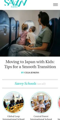 Anteprima del sito Savvy Tokyo, media di Stati Uniti per articoli sponsorizzati