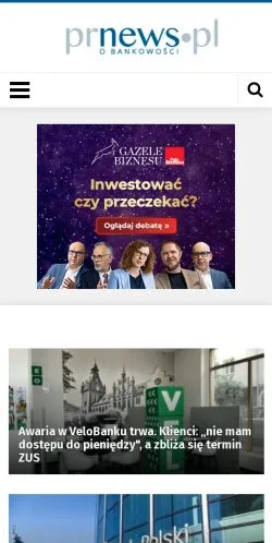 Anteprima del sito PRNews, media di Polonia per articoli sponsorizzati