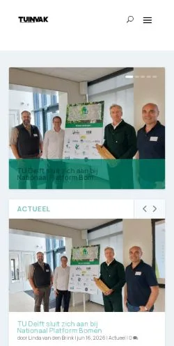 Anteprima del sito Tuinvak, media di Paesi Bassi per articoli sponsorizzati