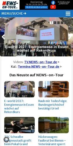 Anteprima del sito NEWS-on-Tour, media di Germania per articoli sponsorizzati