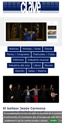 Anteprima del sito Noticias Clave, media di Stati Uniti per articoli sponsorizzati