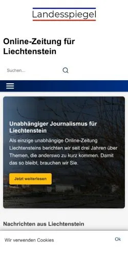 Podgląd witryny Landesspiegel, medium z kraju Niemcy do artykułów sponsorowanych
