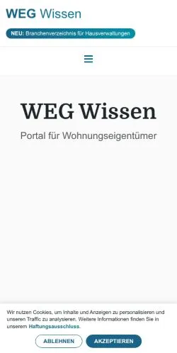 Podgląd witryny WEG Wissen, medium z kraju Niemcy do artykułów sponsorowanych