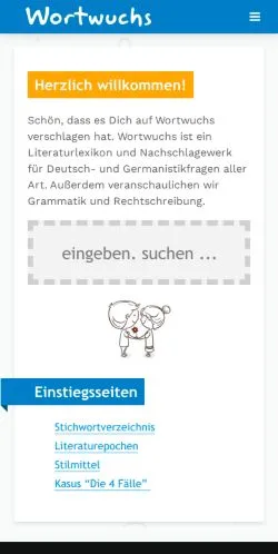 Pré-visualização do site WORTWUCHS, meio de Alemanha para artigos patrocinados