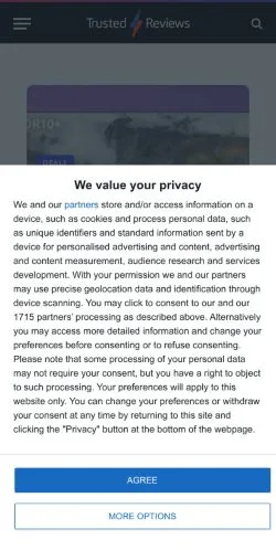 スポンサード記事向けのイギリスメディア、Trusted Reviewsのサイトプレビュー