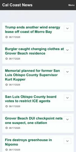 Anteprima del sito Cal Coast News, media di Stati Uniti per articoli sponsorizzati