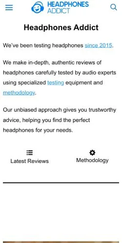 Pré-visualização do site • HeadphonesAddict, meio de Estados Unidos para artigos patrocinados