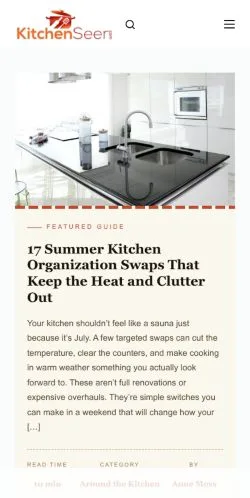 Forhåndsvisning av nettstedet Kitchen Seer, medium fra USA for sponsede artikler