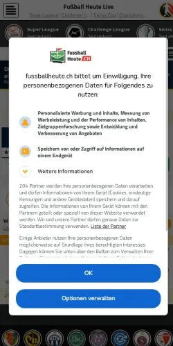 Anteprima del sito Fußball Heute Live, media di Svizzera per articoli sponsorizzati