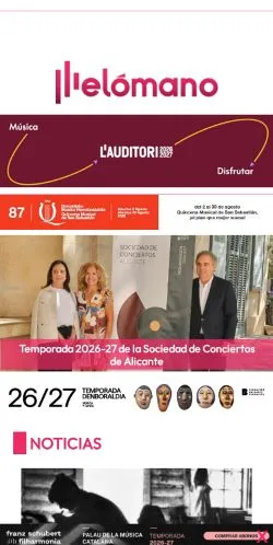 スポンサード記事向けのスペインメディア、Melómanoのサイトプレビュー