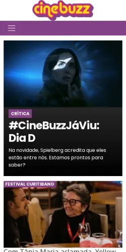Forhåndsvisning af Cinebuzz, medie fra Brasilien til sponsorerede artikler