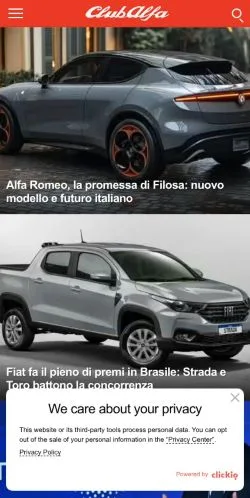 Anteprima del sito ClubAlfa.it, media di Italia per articoli sponsorizzati