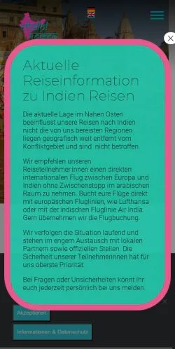Anteprima del sito Chalo!Reisen, media di Germania per articoli sponsorizzati