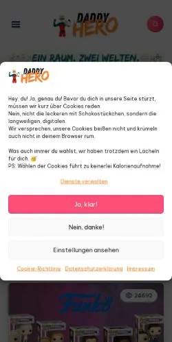 Forhåndsvisning af Daddyhero, medie fra Tyskland til sponsorerede artikler