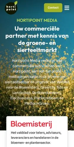 Anteprima del sito Hortipoint Media, media di Paesi Bassi per articoli sponsorizzati