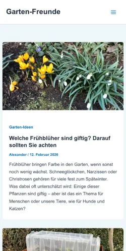 Anteprima del sito Garten-Freunde, media di Germania per articoli sponsorizzati