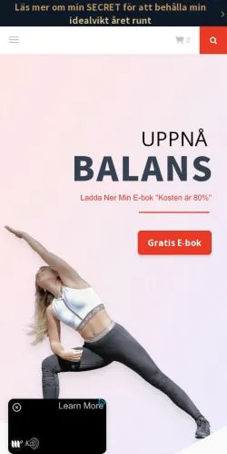 Anteprima del sito Fitnessfia, media di Svezia per articoli sponsorizzati
