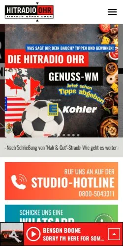 Anteprima del sito Hitradio Ohr, media di Germania per articoli sponsorizzati