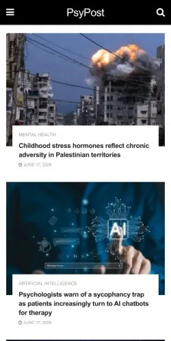 Vorschau der Website PsyPost, Medium aus Vereinigte Staaten für gesponserte Artikel