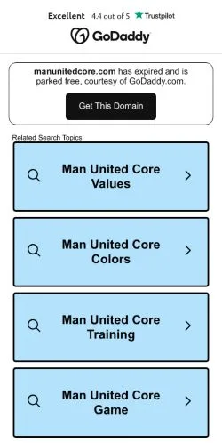 Voorbeeld van de site Man Utd Core, medium uit Verenigde Staten voor gesponsorde artikelen