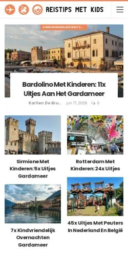 Anteprima del sito Reistips Met Kids, media di Paesi Bassi per articoli sponsorizzati