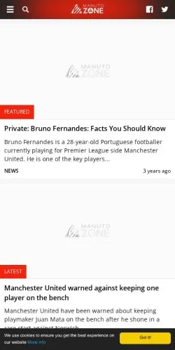 Forhåndsvisning af Man United Zone, medie fra USA til sponsorerede artikler