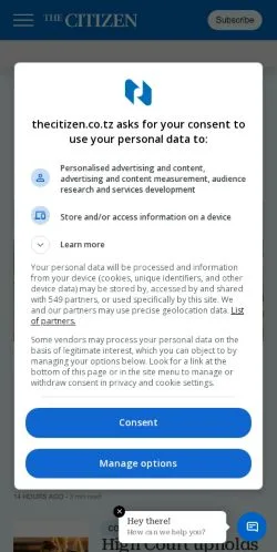 スポンサード記事向けのアメリカ合衆国メディア、The Citizenのサイトプレビュー